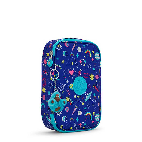 Kipling 100 Pens Printed Case Vesker Blå | NO 1181DF